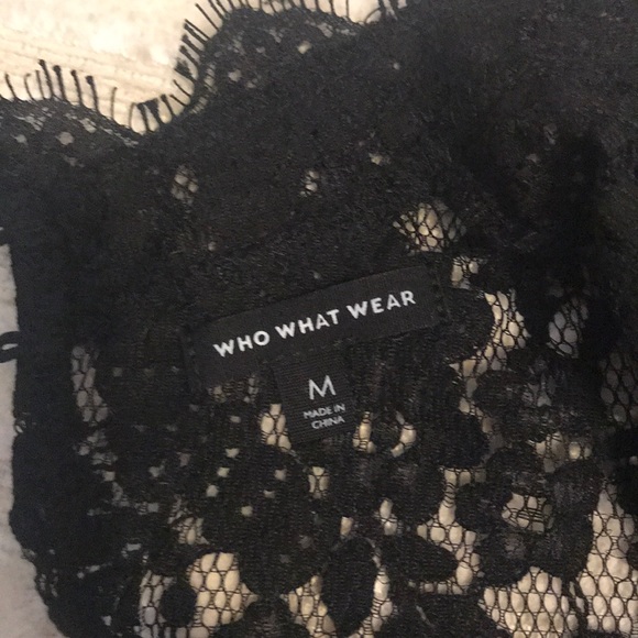 Target Black Lace Cold Shoulder Top Medium EUC - Picture 3 of 3